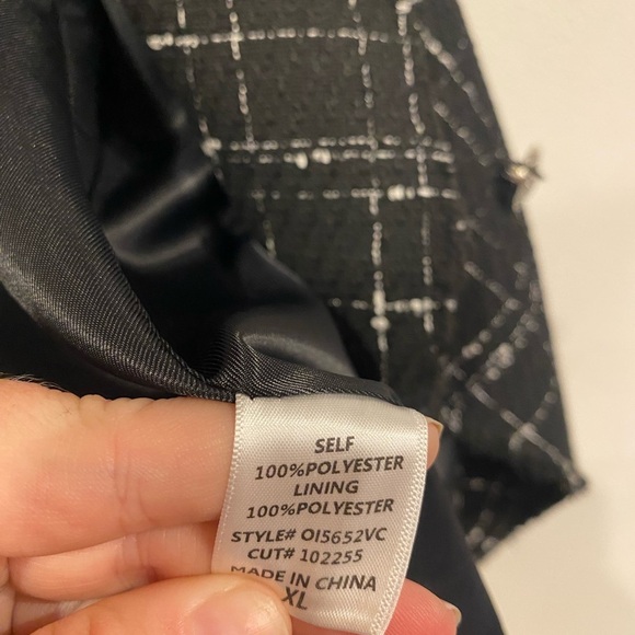 VICI Double Breasted Tweed Blazer Size XL EUC - Picture 4 of 5